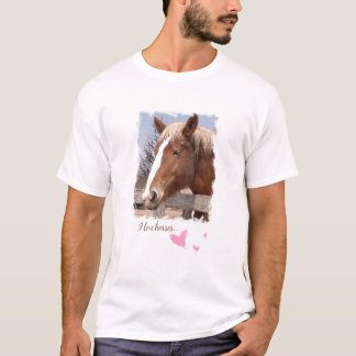 T-shirt J'aime les coeurs roses de chevaux