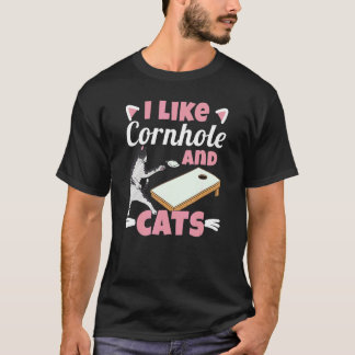 T-shirt J'Aime Les Cornhole Et Les Chats