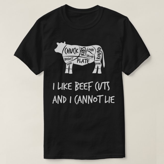 T-shirt J'Aime Les Coupes De Boeuf Et Je Ne Peux Pas Menti (Design devant)