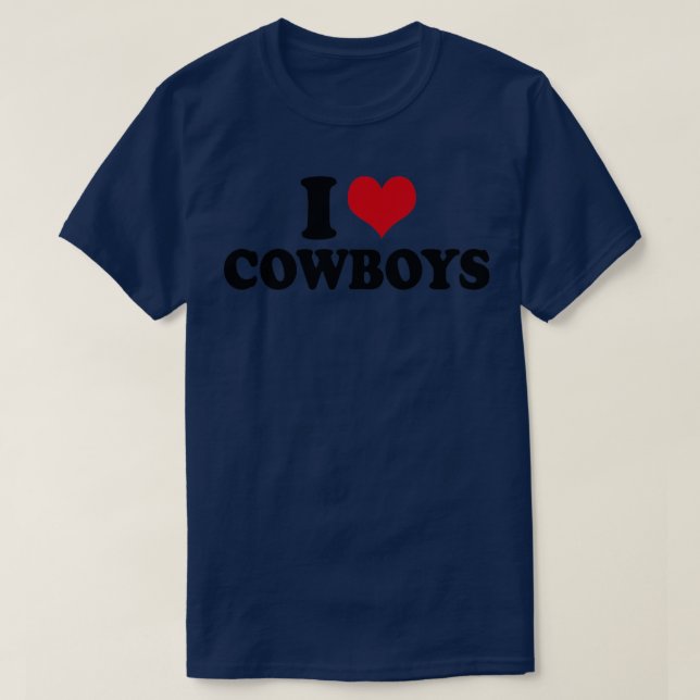 T-shirt J'aime les cowboys (Design devant)