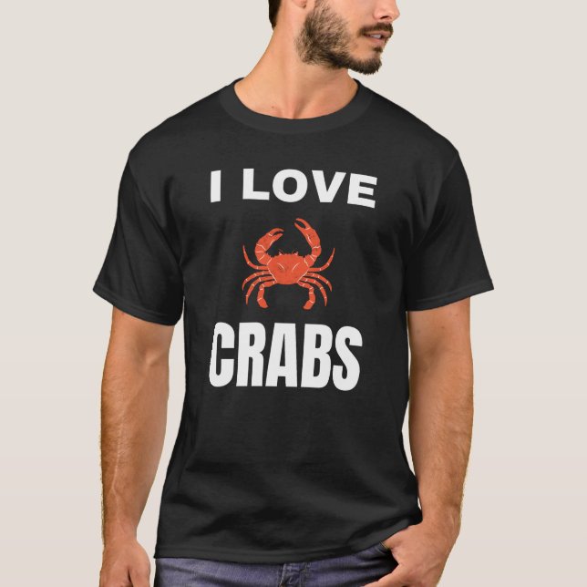 T-shirt J'aime les crabes (Devant)