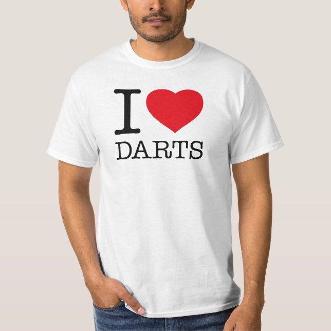 T-SHIRT J'AIME LES DARTS (Devant)