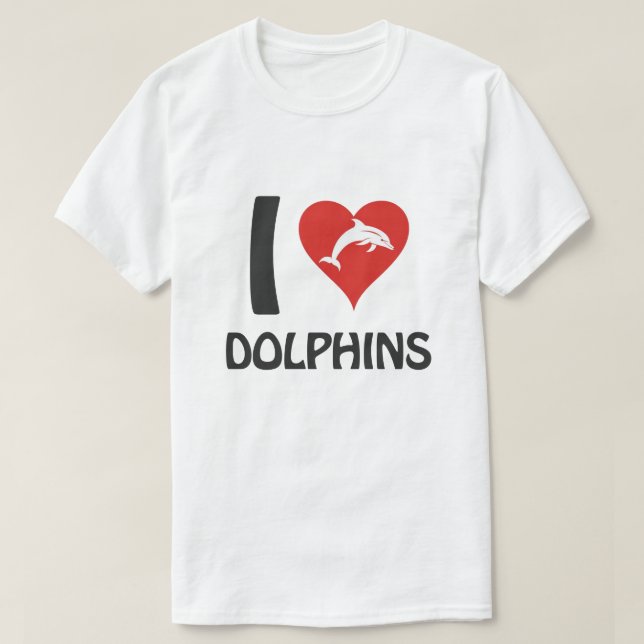 T-shirt J'aime les dauphins (Design devant)