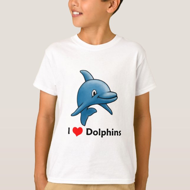 T-shirt J'aime les dauphins (Devant)