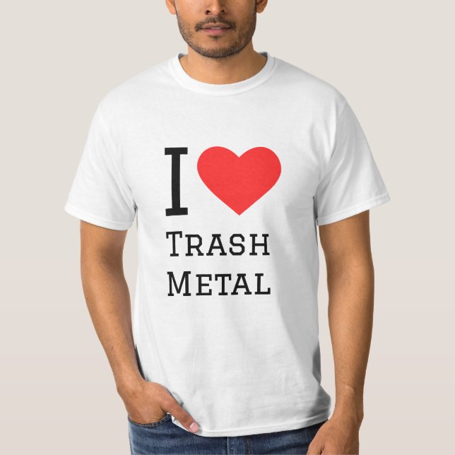T-shirt J'aime les déchets métalliques (Devant)