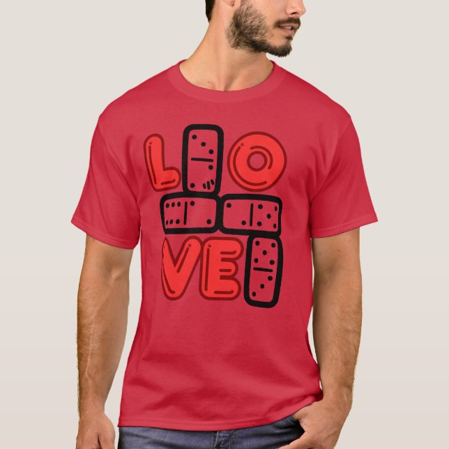 T-shirt J'aime les dominos ami (Devant)
