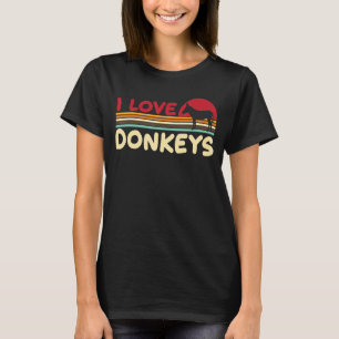 T-shirt J'Aime Les Dons Mule Fans Longue Oreille Âne