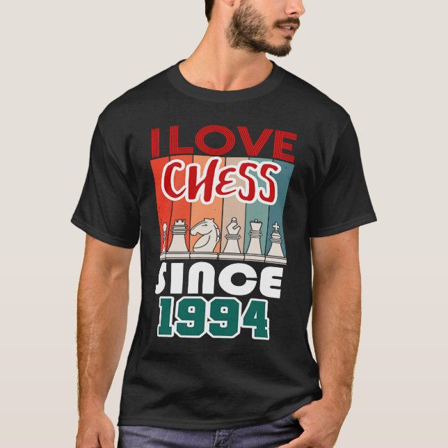 T-shirt J'aime les échecs depuis 1994 (Devant)