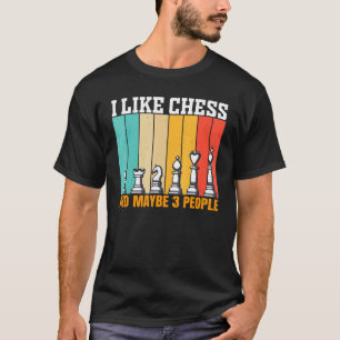 T-shirt J'Aime Les Échecs Et Peut-Être 3 Personnes
