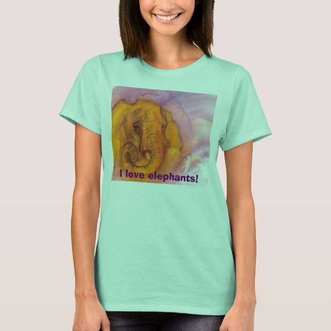 T-shirt J'aime les éléphants ! (Devant)