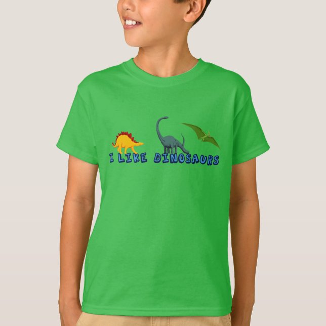 T-shirt J'Aime Les Enfants Dinosaures (Devant)