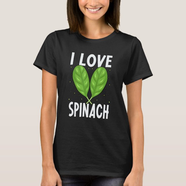 T-shirt J'aime les épinards végan (Devant)