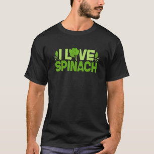 T-shirt J'aime les épinards végane cultivateur de légumes 