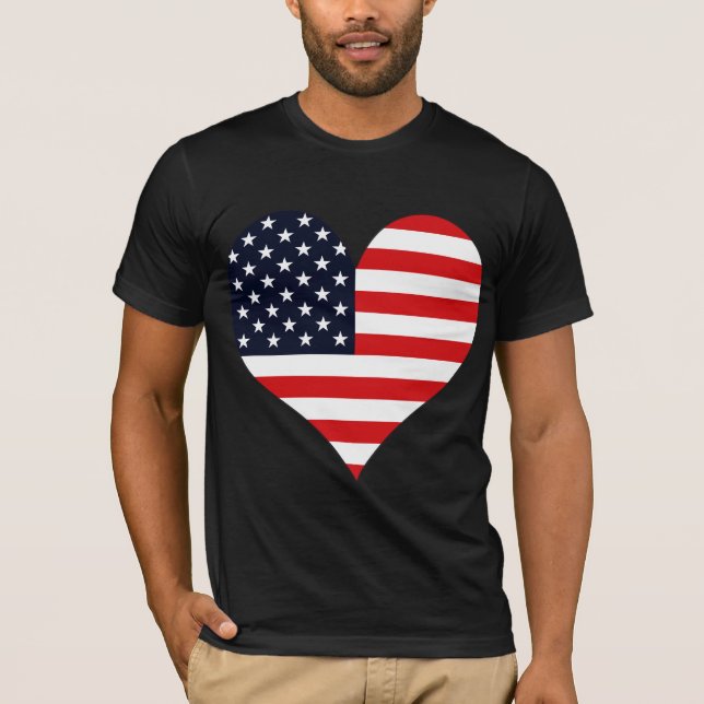 T-shirt J'aime les Etats-Unis (Devant)
