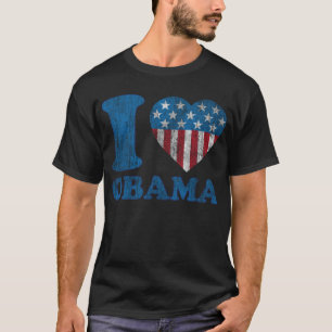 T-shirt j'aime les étoiles classiques d'Obama - chemise de