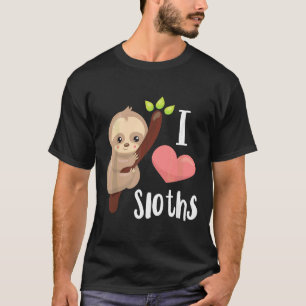 T-shirt J'Aime Les Fentes Mignonnes Sloth