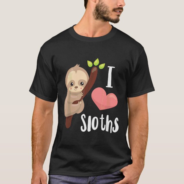 T-shirt J'Aime Les Fentes Mignonnes Sloth (Devant)