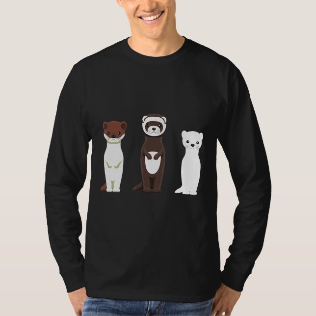 T-shirt J'Aime Les Ferrets Pour Les Femmes Hommes Enfants (Devant)
