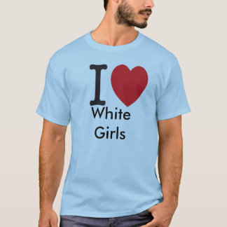 T-shirt j'aime les filles blanches