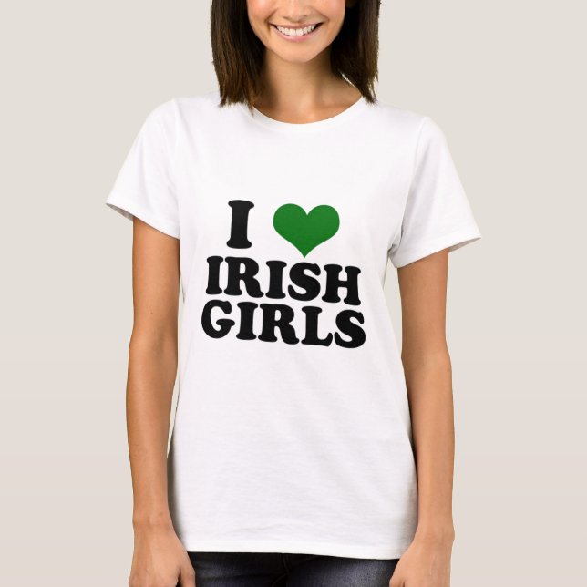 T-shirt J'aime les filles irlandaises (Devant)