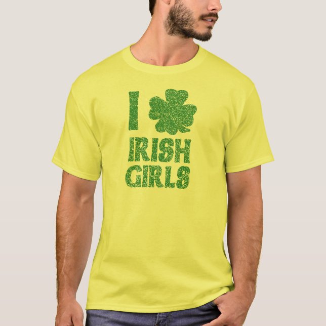 T-shirt J'aime les filles irlandaises (Devant)