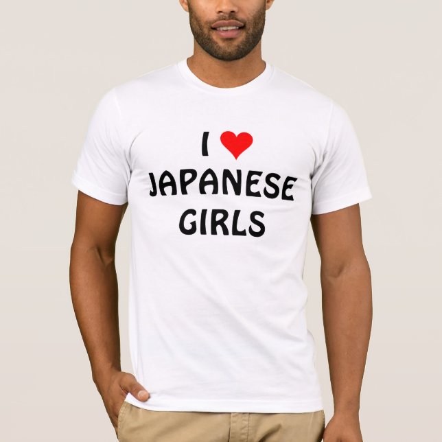 T-SHIRT J'AIME LES FILLES JAPONAISES (Devant)