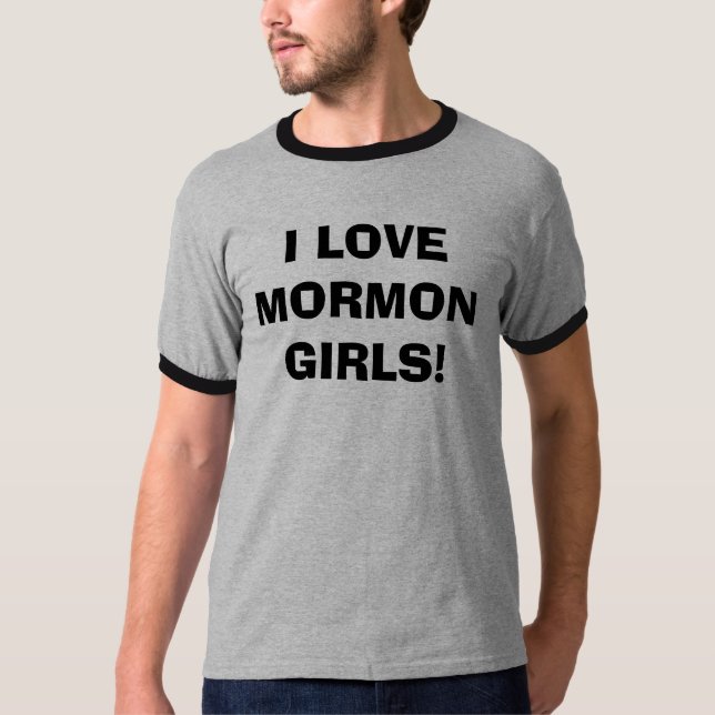 T-SHIRT J'AIME LES FILLES MORMONES ! (Devant)