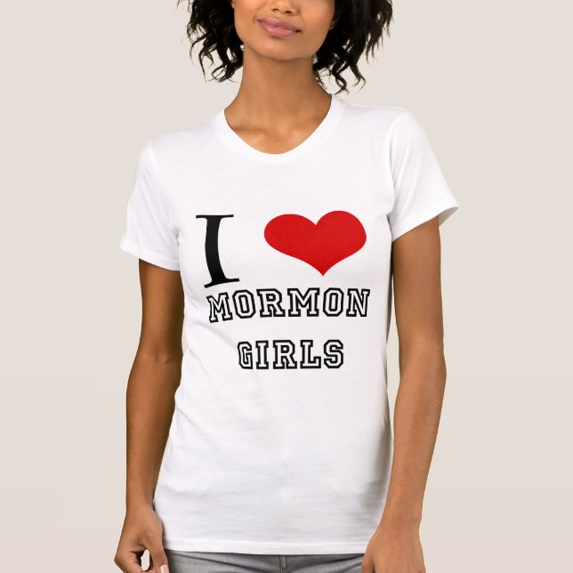 T-shirt J'aime les filles mormones (Devant)