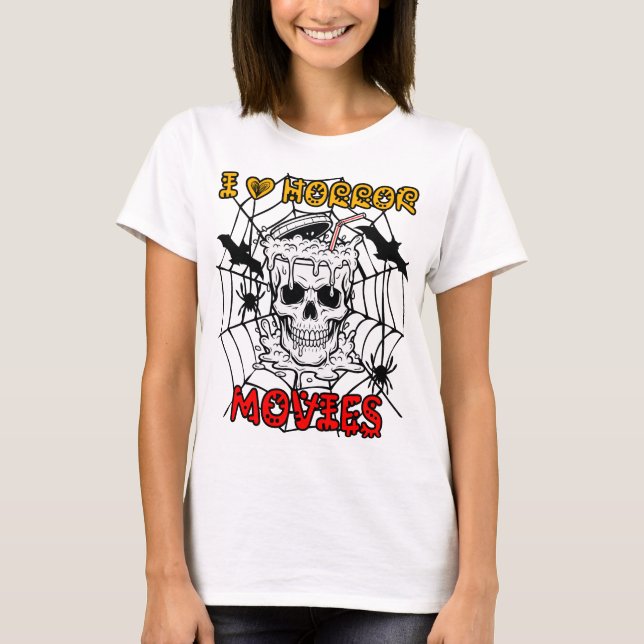 T-SHIRT J'AIME LES FILMS D'HORREUR (Devant)
