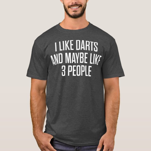 T-shirt J'Aime Les fléchettes Jeter Des Joueurs De Chaussu (Devant)