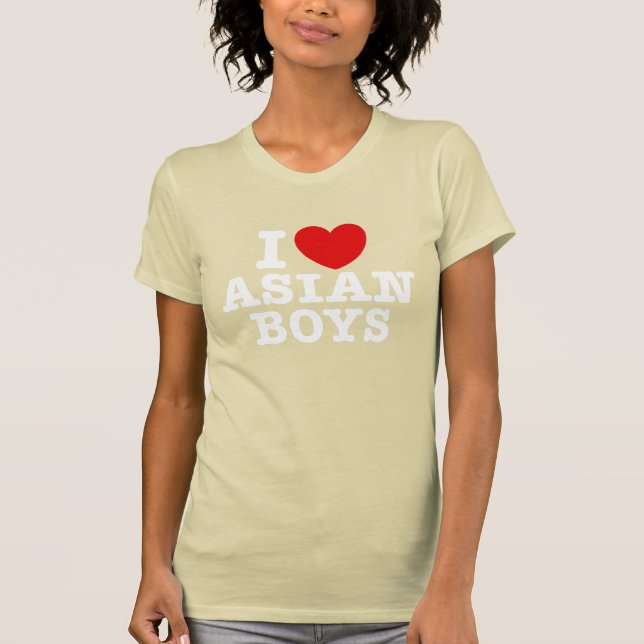 T-shirt J'aime les garçons asiatiques (Devant)