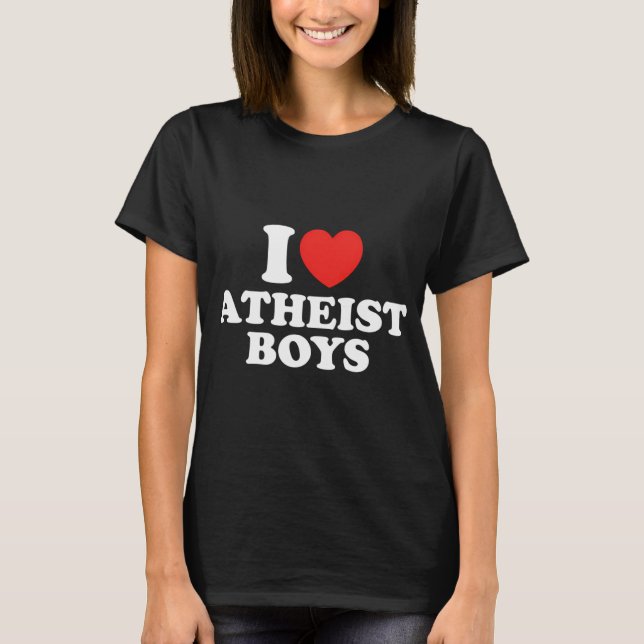 T-shirt J'aime les garçons athées (Devant)
