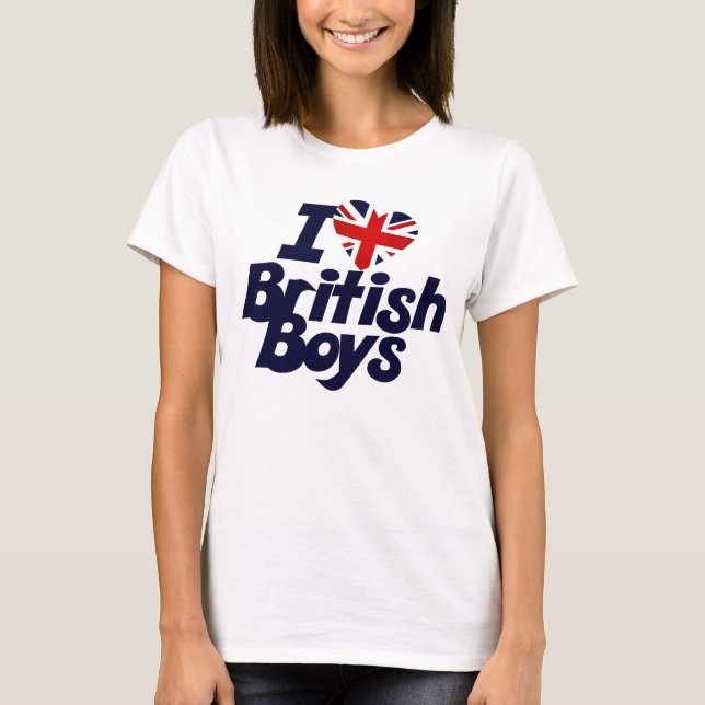 T-shirt J'Aime Les Garçons Britanniques (Devant)