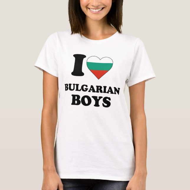 T-shirt J'aime les garçons bulgares (Devant)