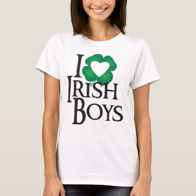 T-shirt J'aime les garçons irlandais (Devant)