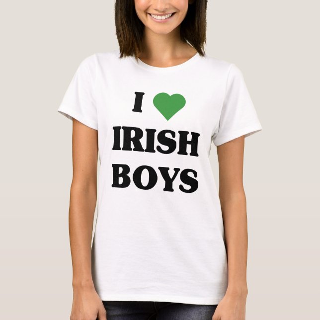 T-shirt J'aime les garçons irlandais (Devant)