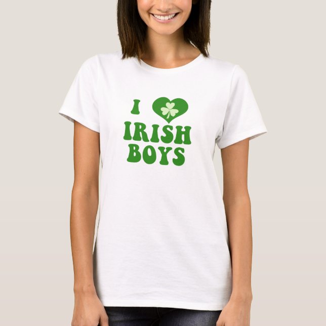 T-shirt J'aime les garçons irlandais (Devant)