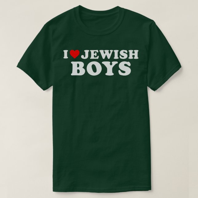 T-shirt J'aime les garçons juifs (Design devant)