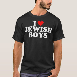 T-shirt J'aime les garçons juifs Cœur rouge Hanukkah Homme