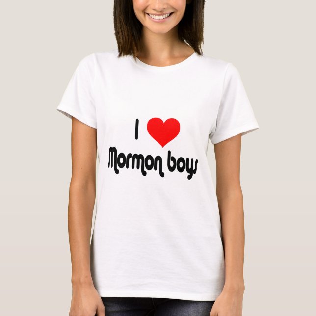 T-shirt J'aime les garçons mormons (Devant)