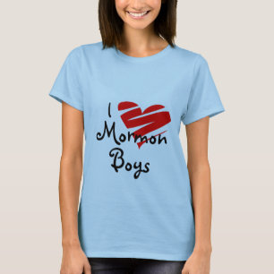 T-shirt J'aime les garçons mormons, lds, mormon, église,