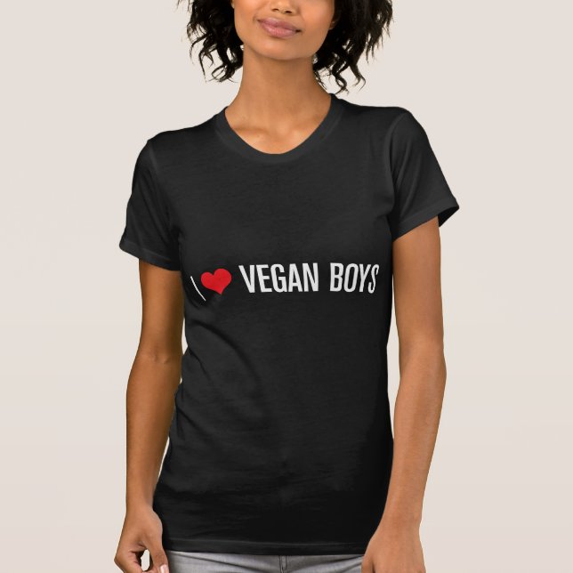 T-shirt J'aime les garçons végétaliens (Devant)