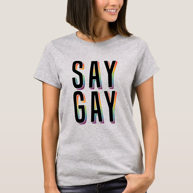 T-Shirt J'AIME LES GAYS (Devant)