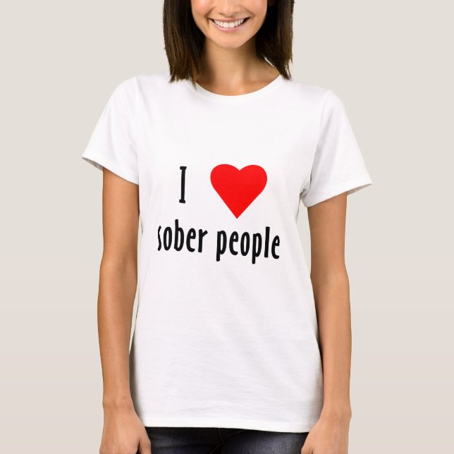 T-shirt J'Aime Les Gens Sobers (Devant)