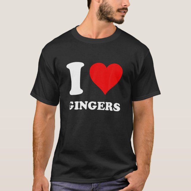 T-shirt J'Aime Les Gingers T Shirt (Devant)