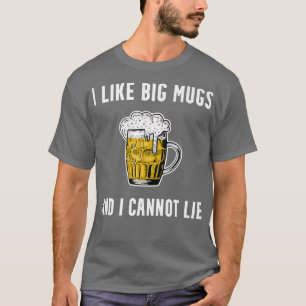 T-shirt J'aime les grandes tasses amateur de bière drôle b