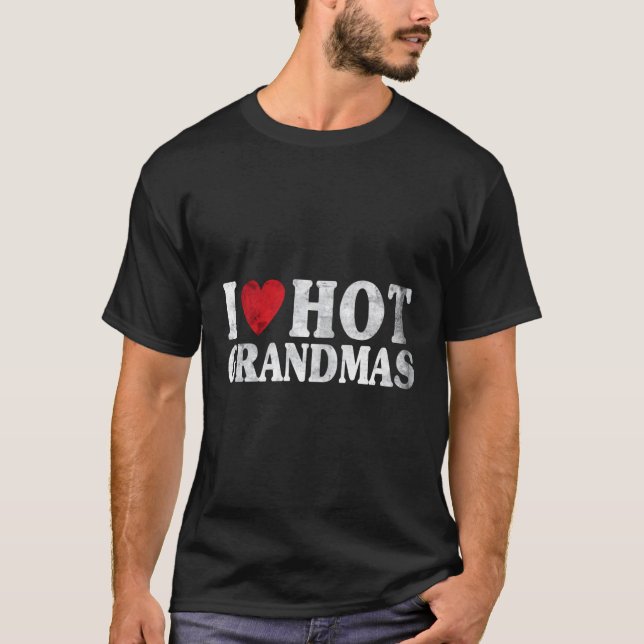 T-shirt J'Aime Les Grandmas Hot (Devant)