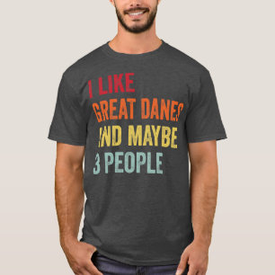 T-shirt J'Aime Les Grands Danois Peut-Être 3 Personnes