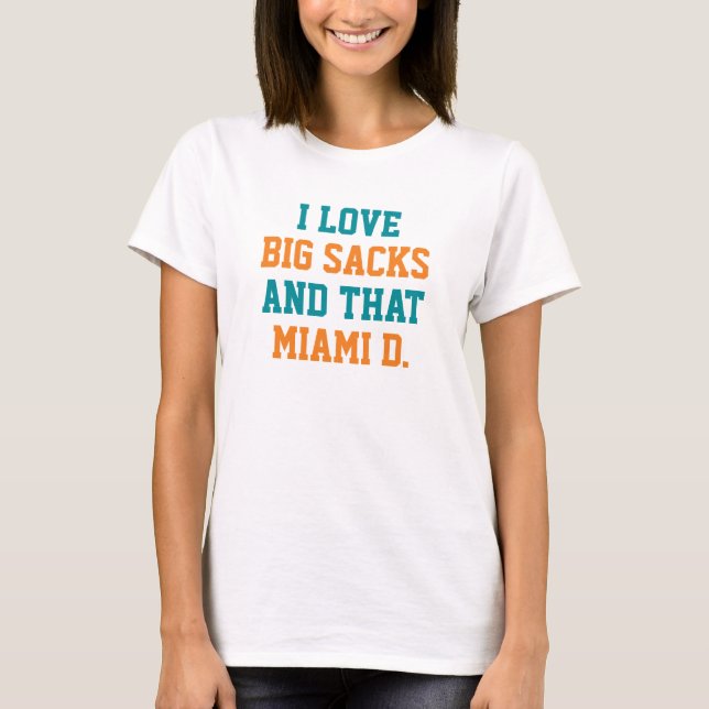 T-shirt J'aime les grands sacs et ce Miami D. (Devant)