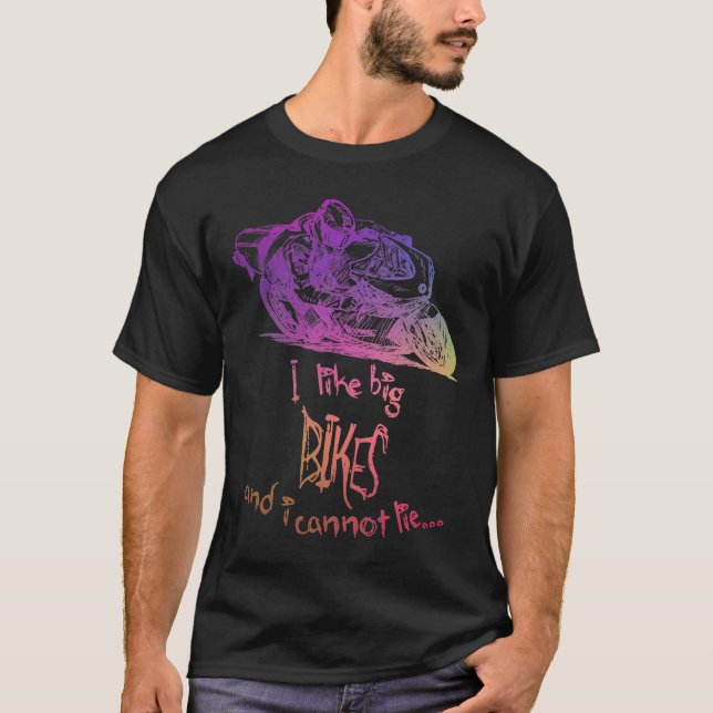T-shirt J'Aime Les Grands Vélos Et Je Ne Peux Pas Mensonge (Devant)